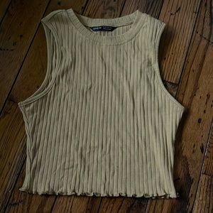 size XS SHIEN beige tank top crop top